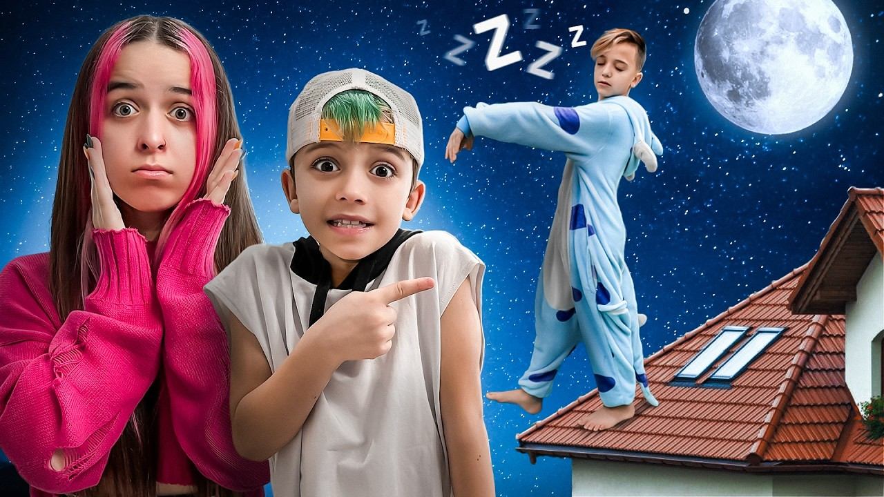 Марк и его старший брат - Лунатик! Ярик ушёл из дома среди ночи! Добрая детская история про Лунатика смотреть онлайн