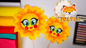 Мастер-класс СОЛНЫШКО из фетра своими руками / Поделка на масленицу - солнышко своими руками