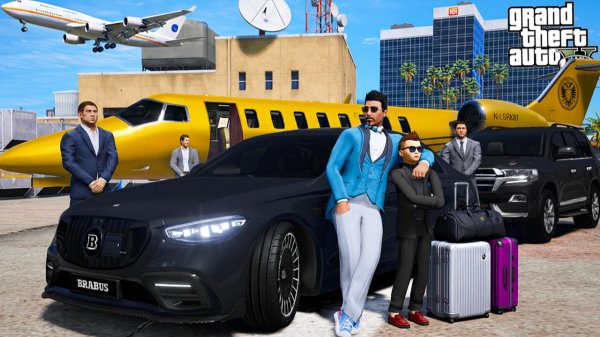 ОТЕЦ И СЫН В GTA 5 - СЫН ПРОГРАММИСТ ПРИЛЕТЕЛ ИЗ НЬЮ-ЙОРКА НА ЧАСТНОМ САМОЛЕТЕ! 🌊ВОТЕР