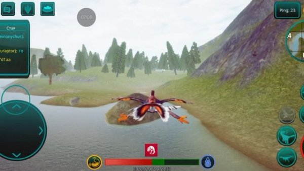 Геймплей чангьюраптора The cursed isle