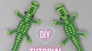 Крокодил из бисера своими руками 🐊