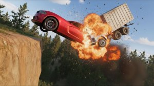 BeamNG Drive - Эпичные высокоскоростные прыжки на автомобиле