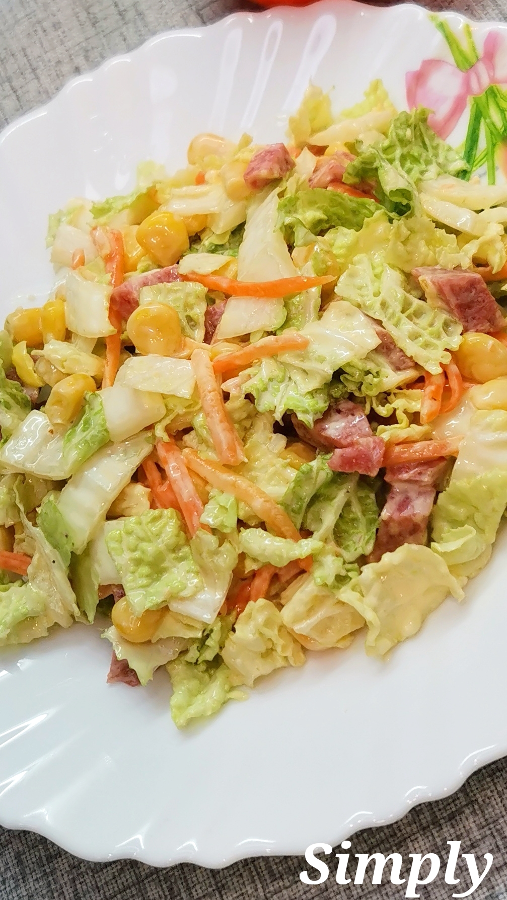 Пятиминутный лёгкий салатик 🥬