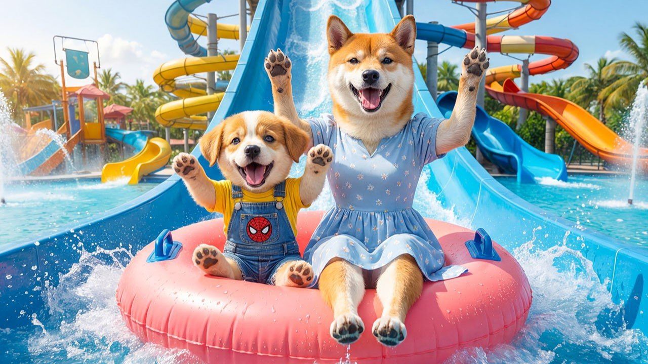 💦🐶 Мечта щенка о выходных сбылась | Идеальный семейный день в аквапарке ❤️ смотреть онлайн