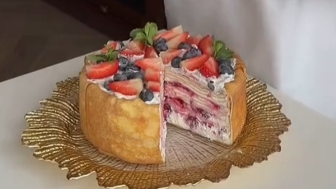 Блинный ТОРТ, диаметр формы 20 см...🥞🍓😋