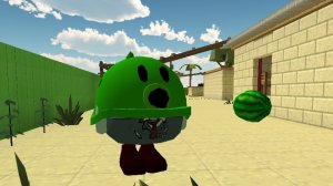 Как сделать скин Зомби Ботаника из Растение против зомби в чикен ган