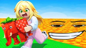 Я ПОЧТИ СГОРЕЛА но спасла брейнрота! Адский момент в Survive LAVA for Brainrots Roblox | БлокиТоки