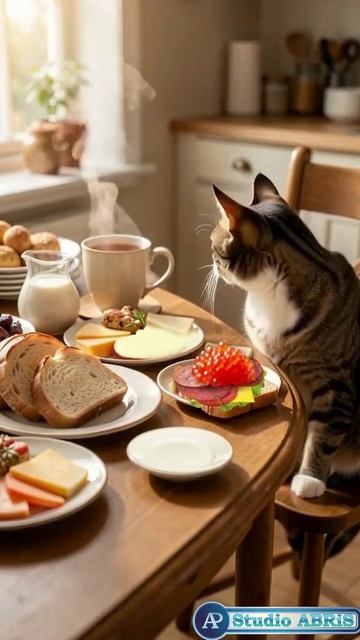 Кот и бутерброд