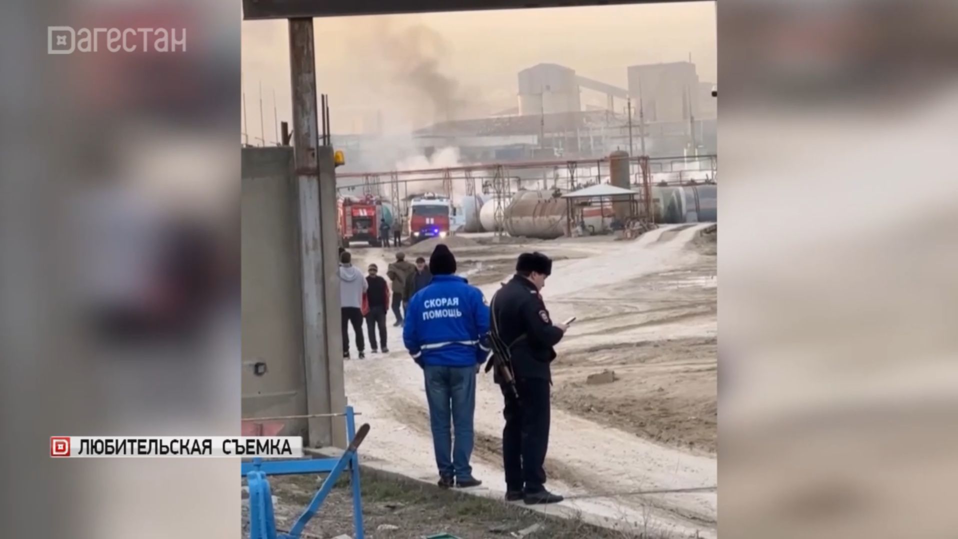 В Махачкале произошел пожар на нефтебазе в п. Новый Хушет