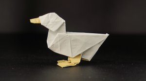 Оригами утка из бумаги - обучение | Как сделать из бумаги утку оригами