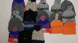 41807 Шапки микс брендов сток, 4пак, hats mix оптом