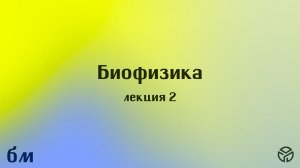 Биофизика, 2 лекция, Коваленко С. Г., 13.02.2026