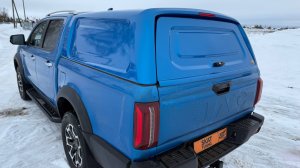 Стильный и надёжный кунг СКАТ в синем цвете установлен на пикап JAC T9
