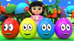 Песенка для малышей о 5 цветных яйцах! | Детские стишки и песенки Мелли