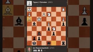 Показываю, как Непомнящий быстро одолел черными Тиграна Петросяна