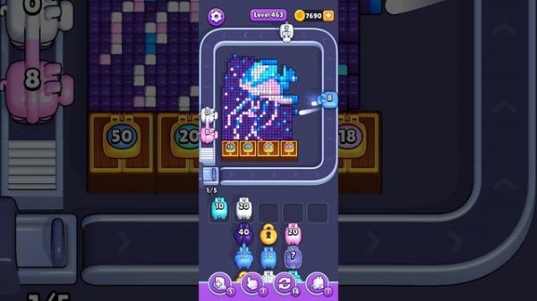 Прохождение 463 уровня Pixel Flow