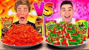 ОСТРАЯ vs СЛАДКАЯ vs КИСЛАЯ ЕДА Челлендж_!