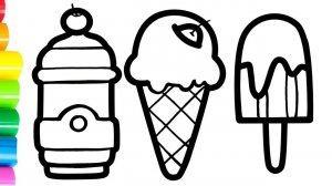 Bolalar uchun muzqaymoqni qanday chizish mumkin/How to draw ice cream for children