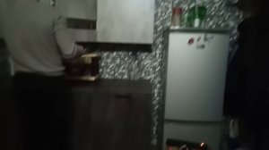 16-02-2026 сашка пришол до делал кухню. Лиза спасибо за подарок кухню