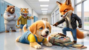 💔🐶 Маленького щенка обижают в школе... То, чему научил его папа 💪🦸♂️