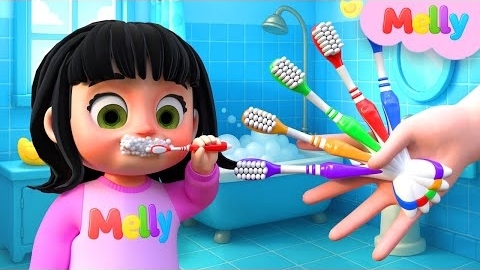 Семейная песенка "5 хороших привычек семьи Пальчиков" о зубной щетке | Детские стишки и песенки для смотреть онлайн