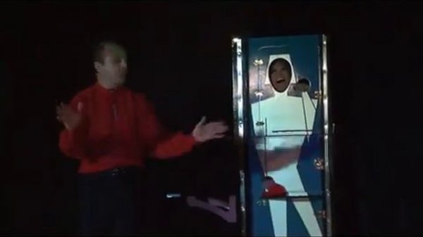 Zig Zag Illusion Al Coury performs magic with Serena Cuevas of Dancing with the Stars