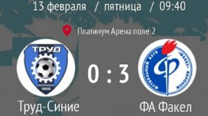 ДФЛ Труд-Синие 0-3 ФА Факел