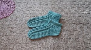 Носки с ажурным узром. / / МК //.