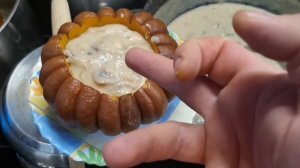 Фаршированная КАБОЧА! Японская Тыква Кабоча Хризантемка Кикудза — 菊座かぼちゃ