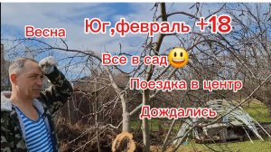 16-02-2026 Из Сибири на юг/Жизнь на юге/Поездка в центр/Бегом в сад/Обрезка/Обработка/Выходные/