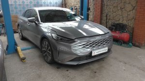 Замена масла и фильтров в двигателе на Kia K8 2,5 Киа К8 2021 года