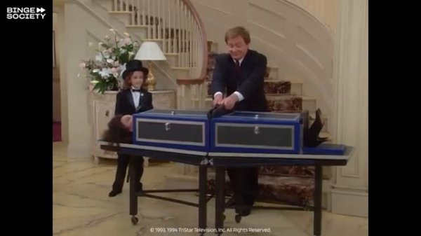 Fran volunteers to get cut in half The Nanny Season 1 Episode 22