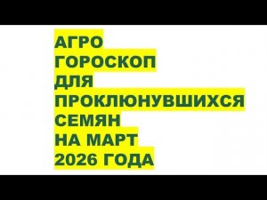 Март 2026: Самые Благоприятные Дни Для Проклюнувшихся Семян?!