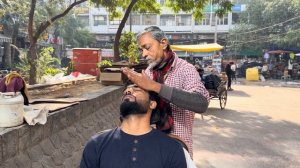 Самый расслабляющий Космический массаж Головы от Waris Barber . Индийский уличный масса