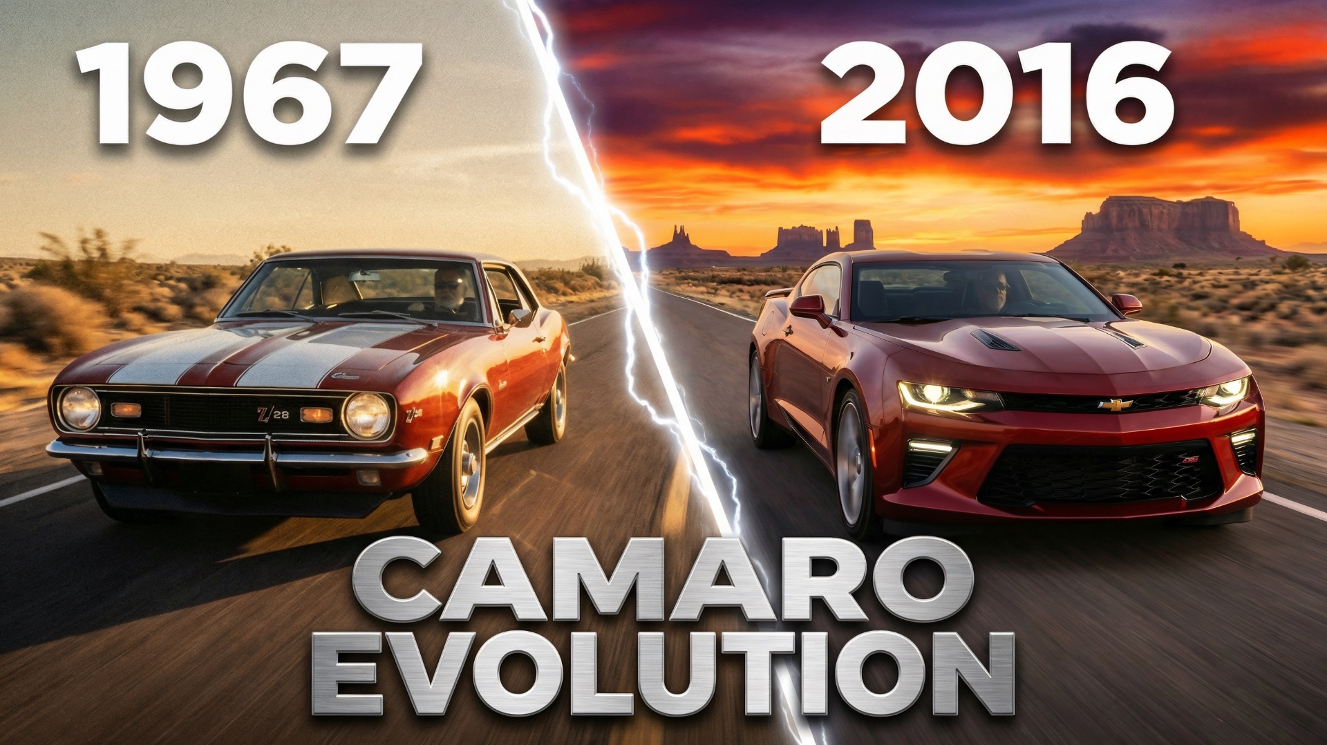 Эволюция Chevrolet Camaro Z/28: От 1967 до 2016 (AI Experiment VEO 3.1) смотреть онлайн
