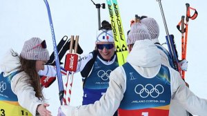 БИАТЛОН ОЛИМПИАДА ЖЕНЩИНЫ. ЭСТАФЕТА 4Х6 КМ.