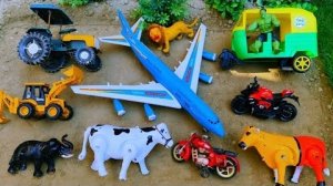 Мультяшное видео с трактором 🚜 Car Мультяшное видео с Jcb🚉 Моторикша, Самолет, Автомобиль, Поезд🚉