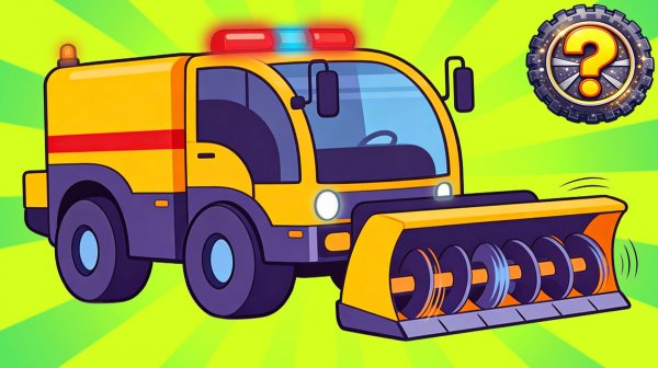 Снежные препятствия - Снегоуборочные машины - Умные Колеса Скорость и Логика - Мультики про машинки