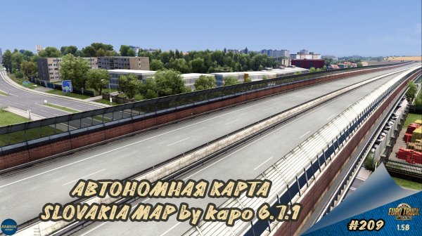 [#209] АВТОНОМНАЯ КАРТА SLOVAKIA MAP by kapo944 6.7.1 | ETS 2 1.58.1.2s | Moza R5 + TSW