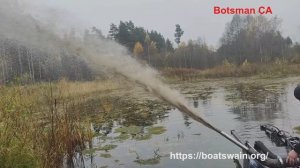Мини земснаряд, плавающий экскаватор, Botsman CA, очистка водоема, ил, водоросли, углубление