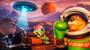 Космос мультфильм. Супергерой Кулакас Космическое путешествие. Мультик для малышей