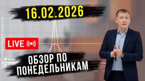 📊 ОБЗОР РЫНКА 16.02.2026 РУБЛЬ, НЕФТЬ, РТС, SP500, ЗОЛОТО