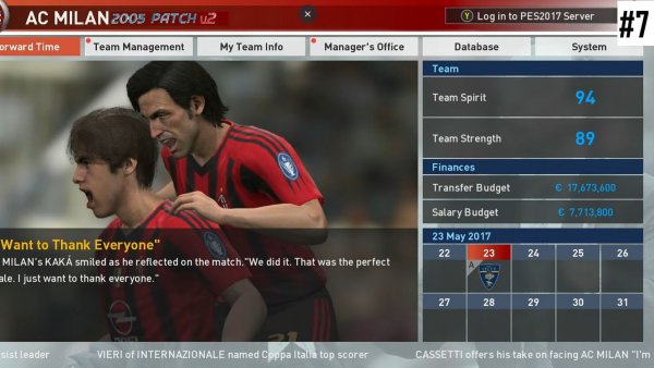 Milan 2005  [PES 2017 - PC] 2005 Patch v2 - 2ой Сезон #7
