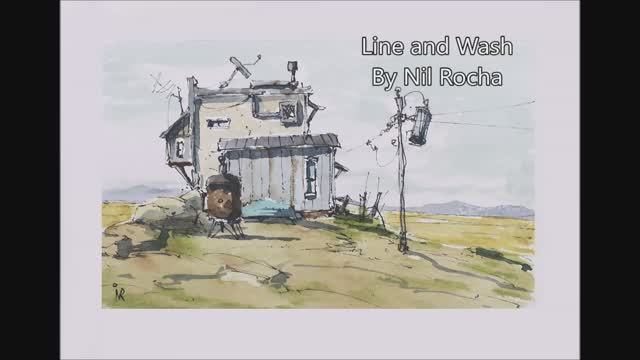 LINE AND WASH IN FULL REAL TIME WATERCOLOR FOR BEGINNER BY NIL ROCHA смотреть онлайн
