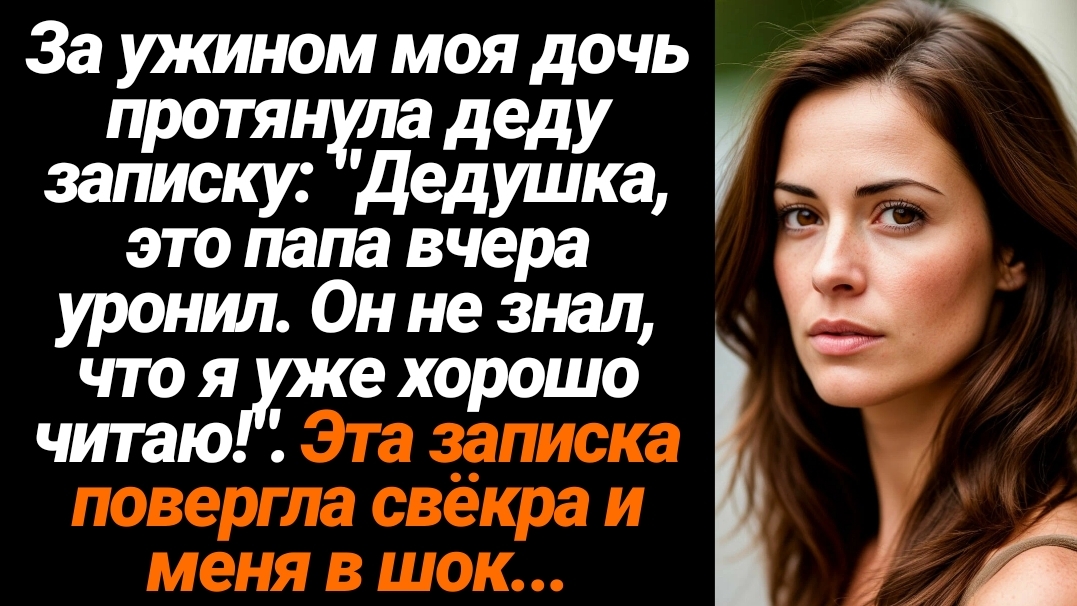 Жизненные Истории/За ужином моя дочь протянула деду записку: "Дедушка, это папа вчера уронил. Он не смотреть онлайн