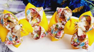 ❗️ЛЕГКО И ПРОСТО❗️РАЗ И ГОТОВО😍 БАНТИКИ С ЦВЕТОЧНЫМ ПРИНТОМ