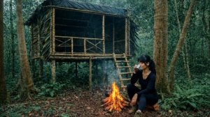 Строю укрытие на дереве. Бушкрафт