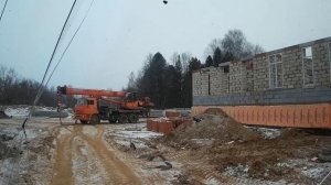 Рейс. Чайковский - Мокино. Везу кирпич. Строят школу.