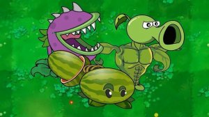 Растения получило бесконечную силу против зомби, анимация