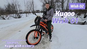 Kugoo wish 01, wish 02 и сломанная нога. Февраль, зима, питбайки, прогулка с сыном!